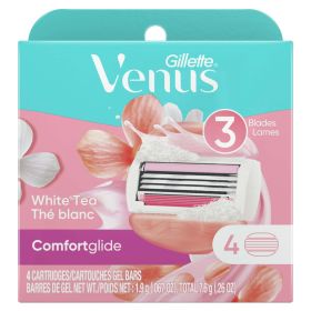 Gillette Venus Comfort Glide White Tea Women's Razor Blade Refills, 4 Count