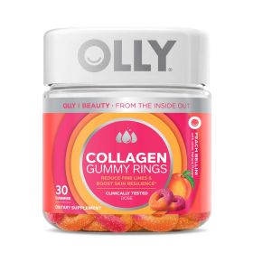 OLLY Collagen Gummy Rings Supplement, Supports Skin Elasticity, 2.5g Collagen, 30 Count