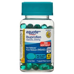 Equate Ibuprofen Mini Softgel Capsules;  200 mg;  80 Count