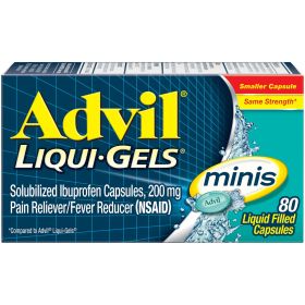 Advil Liqui-Gels Minis Pain and Headache Reliever Ibuprofen Capsules;  200 mg;  80 Count