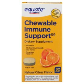 Equate Chewable Immune Support;  Dietary Supplement;  Citrus;  32 Count