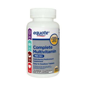 Equate Complete Multivitamin/Multimineral Supplement Tablets;  Men 50+;  200 Count