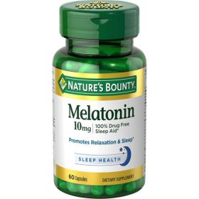 Nature's Bounty Melatonin Sleep Aid Capsules;  10 mg;  60 Count