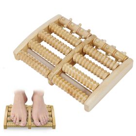 Massage Foot Roller Dual Wooden Stress Relief Roller Acupressure Massage Plantar Relaxation Shiatsu Massage for Foot Leg Back