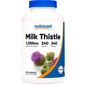 Nutricost Milk Thistle 250mg; 240 Capsules - Gluten Free, Non-GMO Supplement