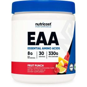 Nutricost EAA Powder 30 Servings (Fruit Punch) - Essential Amino Acids - Non-GMO