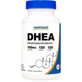 Nutricost DHEA 100mg, 120 Capsules - Gluten Free, Soy Free, Non-GMO, Supplement