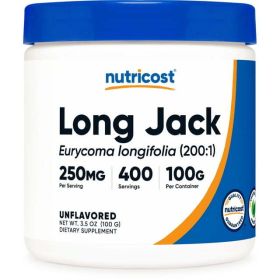Nutricost LongJack (Eurycoma Longifolia) 100:1 Extract Supplement Powder 100 Grams