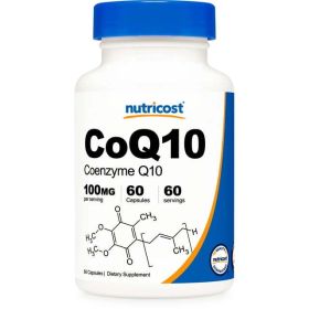 Nutricost CoQ10 100mg, 60 Vegetarian Capsules - Non-GMO, Gluten Free Supplement