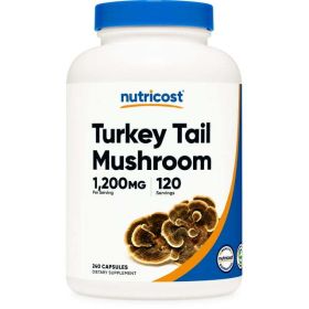Nutricost Turkey Tail Mushroom Capsules 1200mg, 120 Servings (240 Capsules) Supplement