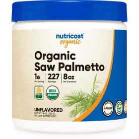 Nutricost Organic Saw Palmetto Powder 8 oz - Certified USDA Organic Saw Palmetto Supplement