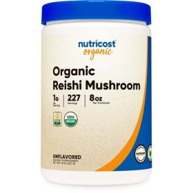 Nutricost Organic Reishi Mushroom Powder 0.5LB (8oz) - USDA Certified Supplement