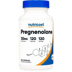 Nutricost Pregnenolone 30mg, 120 Capsules - Non-GMO, Gluten Free Supplement