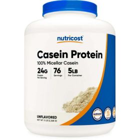 Nutricost Casein Protein Powder 5lb (Unflavored) - Micellar Casein