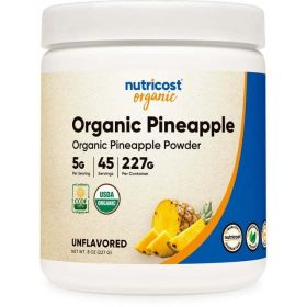 Nutricost Organic Pineapple Powder (8 oz) - USDA Certified Organic, Freeze Dried, Gluten Free Supplement