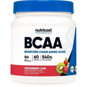 Nutricost BCAA Powder- 2:1:1 (Strawberry Kiwi) 60 Servings - Non-GMO Amino Acid Supplement