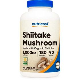 Nutricost Shiitake Mushroom Supplement Capsules 1000mg, 90 Servings
