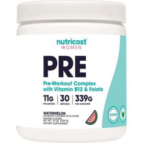 Nutricost Pre-Workout Supplement Powder for Women, Watermelon, 30 Servings
