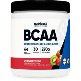 Nutricost BCAA Powder- 2:1:1 - (Strawberry Kiwi) 30 Servings - Non-GMO Supplement