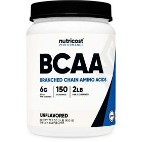 Nutricost BCAA Powder 2:1:1 (Unflavored) 150 Servings- Amino Acid Supplement