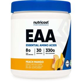 Nutricost EAA Powder 30 Servings (Peach Mango) - Essential Amino Acids - Non-GMO
