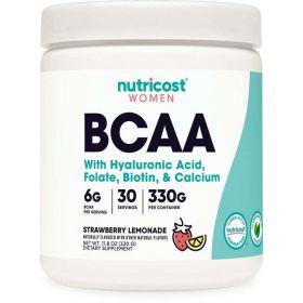 Nutricost BCAA Powder Supplement for Women, Strawberry Lemonade, 30 Servings