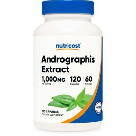 Nutricost Andrographis Extract Capsules (1000mg) (120 Capsules) - Health and Wellness Vegetarian Supplement, 60 Servings