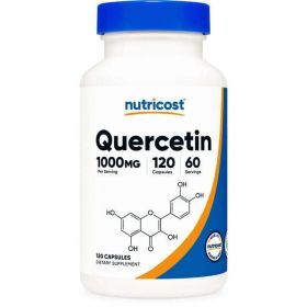 Nutricost Quercetin 1000mg, 120 Capsules - 60 Servings, 500mg Per Capsule, Vegetarian Supplement