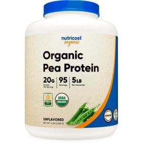Nutricost Organic Pea Protein Isolate Powder (5LBS) - Unflavored, Gluten Free, Non-GMO, Vegan