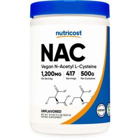 Nutricost N-Acetyl L-Cysteine (NAC) Powder Supplement, 500 Grams, 417 Servings