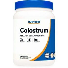 Nutricost Colostrum Powder (1 LB), 151 Servings - Non-GMO Supplement