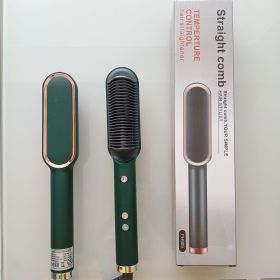 Internal Buckle Straightening Comb And Curling Iron Dual (Option: Green-Australia regulations)