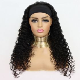 Brazilian Water Wave Headband Human Hair Wigs (Option: Photo color-10inch)