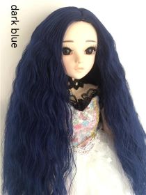 Small Cloth Salon Doll Wigs (Option: Dark Blue-4points)
