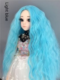 Small Cloth Salon Doll Wigs (Option: Light Blue-Small three points)