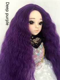 Small Cloth Salon Doll Wigs (Option: Deep Purple-3points)