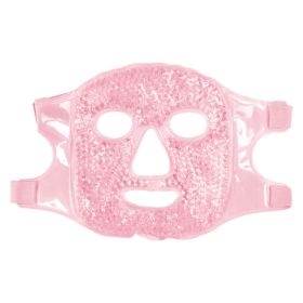 Ice Gel Face Mask Anti Wrinkle Relieve Fatigue Skin Firming Spa Hot Cold Therapy Ice Pack Cooling Massage Beauty Skin Care Tool (Color: PINK)