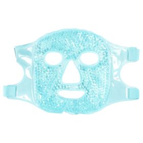 Ice Gel Face Mask Anti Wrinkle Relieve Fatigue Skin Firming Spa Hot Cold Therapy Ice Pack Cooling Massage Beauty Skin Care Tool (Color: Blue)