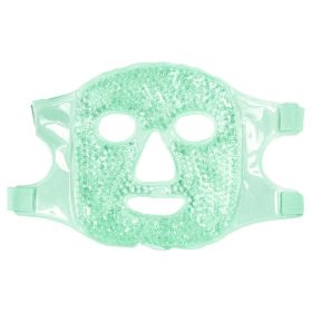 Ice Gel Face Mask Anti Wrinkle Relieve Fatigue Skin Firming Spa Hot Cold Therapy Ice Pack Cooling Massage Beauty Skin Care Tool (Color: Green)