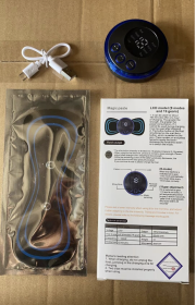 Mini Massage Pad Smart LCD Display Electrotherapy Massager Cervical Spine Waist Back Butterfly Instrument Pocket (Option: English Version-1set)