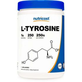 Nutricost L-Tyrosine Powder 250 Grams -1000mg Per Serving, Non-GMO Supplement