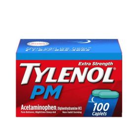 Tylenol PM Extra Strength Pain Reliever & Sleep Aid Caplets;  100 ct