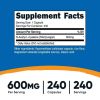 Nutricost N-Acetyl L-Cysteine (NAC) 600mg, 240 Vegetarian Capsules, Supplement