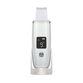 Ultrasonic Electric Dead Skin Electric Vacuum Cleaner Blackhead Cleaner Deep Facial Pore Cleansing Kit Acne Extractor Nano Spray (Color: White)