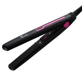 Electric Splint Hair Straightener, Mini Hair Iron, Dual-Use Ironing Comb, Straightening Comb (Option: Pink-220V US)
