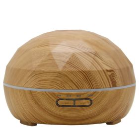 Ultrasonic aroma diffuser mute colorful night light (Option: Wood grain-EU)