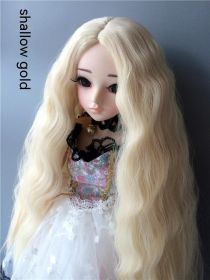 Small Cloth Salon Doll Wigs (Option: Light gold-8 Points Big Head)