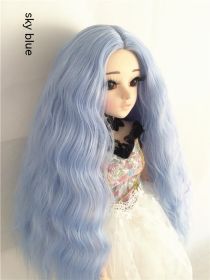 Small Cloth Salon Doll Wigs (Option: Sky Blue-6points)