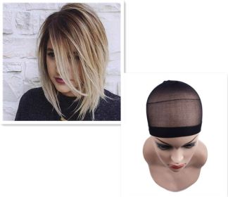 Short straight wig (Option: Gold SET)