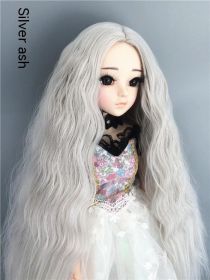 Small Cloth Salon Doll Wigs (Option: silver grey-Small 3 Points)